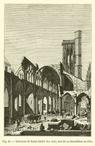 Interno di Saint-André des Arts, durante la sua demolizione nel 1815