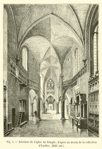 Interno della chiesa del Tempio; da un disegno della collezione d