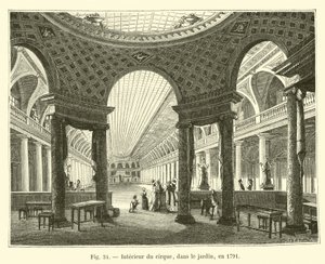 Interno del circo, nel giardino, nel 1791 da French School