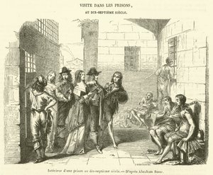 Interno di una prigione nel XVII secolo (incisione) da French School