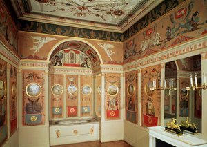 Interno del bagno di Napoleone, costruito nel 1807 da French School