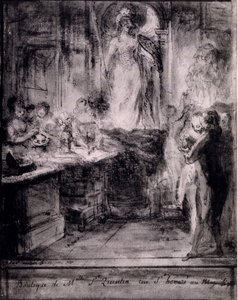 Interno di un negozio veneziano, 1777 da French School