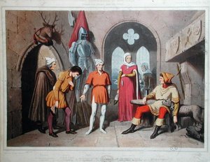 Interno di un castello nei Vosgi durante il XIV secolo da French School