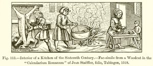 Interno di una cucina del XVI secolo da French School