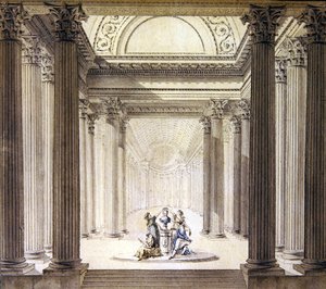 Interno del Tempio della Virtù
