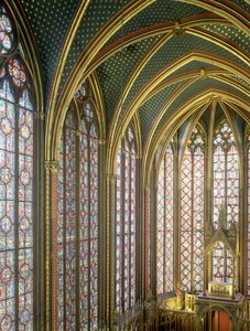Interno della cappella superiore guardando a est, iniziata 1239-43 da French School