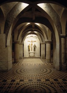 Vista interna della Cattedrale di Metz (Mosella). da French School