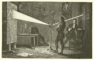 Isaac Newton scompone la luce da French School