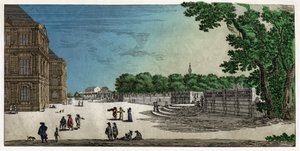 Jardin du Luxembourg, Parigi (incisione) da French School