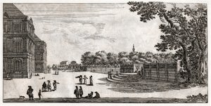 Jardin du Luxembourg, Parigi (incisione) da French School