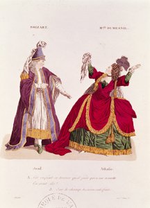 Jean-Baptiste Brizard nel ruolo di Joad e Mademoiselle Dumesnil come Athalie, scena da Atto V Scena 5 di 