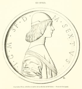 Jean-Galeas Sforza, medaglione in marmo della collezione di M Timbal da French School