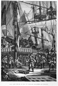 Jean Bart uccide il capitano olandese di Nettuno con la sua mano - in "La Storia di Francia" di Guizot da French School