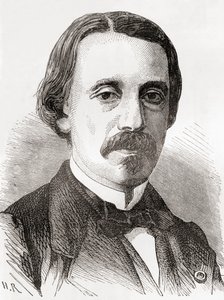 Jean Bernard Léon Foucault, da Les Merveilles de la Science, pubblicato c.1870 da French School
