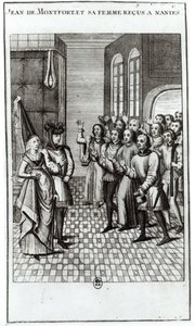 Jean de Bretagne (1293-1345) Conte di Montfort, e sua moglie accolti a Nantes da French School