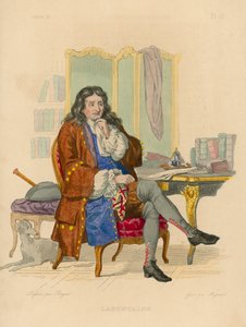 Jean de la Fontaine (incisione colorata) da French School