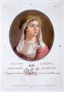 Jeanne Laisné, da Portraits des grands hommes, femmes illustres, et sujets memorables de France, pubblicato 1787-92