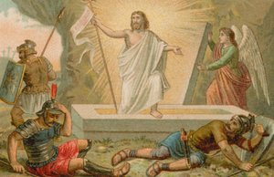 Gesù Cristo risorge dalla sua tomba