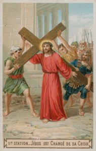 Gesù porta la sua croce. La seconda stazione della Via Crucis