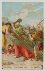 Gesù cade per la seconda volta. La settima stazione della Via Crucis da French School