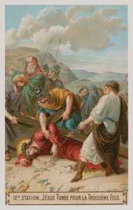 Gesù cade per la terza volta. La nona stazione della Via Crucis da French School