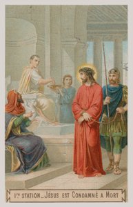 Gesù è condannato a morte. La prima stazione della Via Crucis da French School