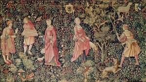 Jeu de Marelle et Cueillette de Fruits, Officina della Loira, 1510 da French School