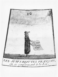 Ebreo riconosciuto come cittadino francese, illustrazione da un gioco dell