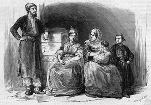 Popolazione ebraica di Tetouan in Marocco: membri di una famiglia ebrea