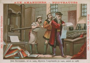 Johannes Gutenberg, inventore e stampatore tedesco del XV secolo