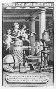 Joseph Pinetti (1750-1800), illustrazione da Amusements physiques di L.S. Thiery, 1784 da French School