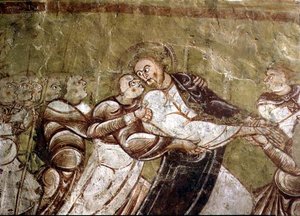 Giuda che bacia Cristo (affresco) (dettaglio)