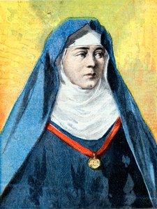 Julienne Duguesclin (1377-1404) monaca benedettina - illustrazione da 