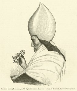 Kahtchenn-Lauzang-Monnelamne, capo della Chiesa tibetana in Kannawer da French School