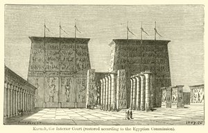 Karnak, la Corte Interna, restaurata secondo la Commissione Egiziana