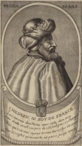 Re Childerico III dei Franchi da French School
