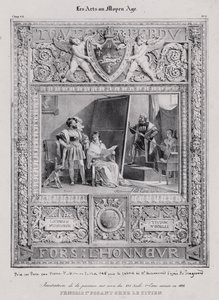 Re Francesco I di Francia che posa per il suo ritratto del pittore italiano Tiziano