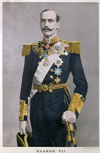 Re Haakon VII di Norvegia da French School