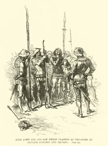 Re Giovanni e suo figlio Filippo reclamati come prigionieri da Cavalieri e Scudieri inglesi da French School