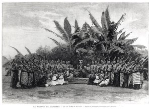 Re Toffa (r.1874-1908) e la sua corte, Dahomey, 1892 da French School