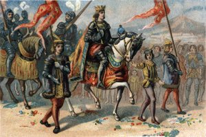 Il re di Francia Carlo VIII (1470-1498) entra a Napoli, Italia, 22 febbraio da French School