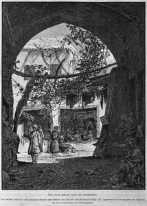 Scuola coranica nel bazar dei calzolai, da La Terre Sainte di Victor Guerin, 1884 da French School