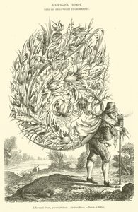 Lo Spagnolo sognatore, incisione attribuita ad Abraham Bosse