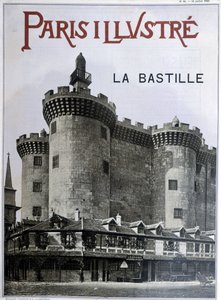 La Bastiglia. Copertina del giornale "Paris illustré" del 13 luglio 1889. da French School