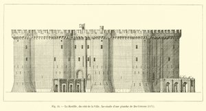 La Bastiglia, dal lato della Città, fac-simile di una tavola di Du Cerceau, 1575 da French School