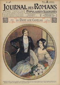 La Dame Aux Camelias di Alexandre Dumas fils (litografia a colori)