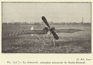 La Demoiselle, monoplan minuscule di Santos-Dumont da French School