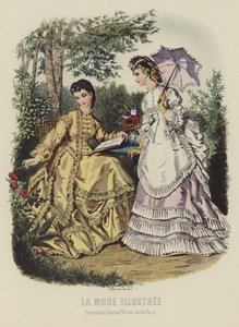 La Mode Illustree, due donne ben vestite da French School