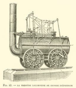 La Prima Locomotiva di George Stephenson da French School