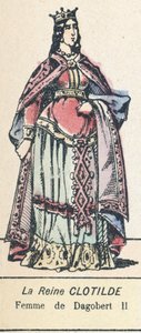 La Regina Clotilde, Moglie di Dagoberto II da French School